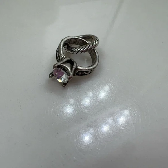 Brighton Diamond Ring Charm Engagement Elegant Silver Gemstone Bracelet Bride - Picture 5 of 5